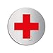 Cartello - Croce Rossa | Targhette Targa acciaio inox Ø 75 mm autoadesivo | Ofform Design Originale No.39255