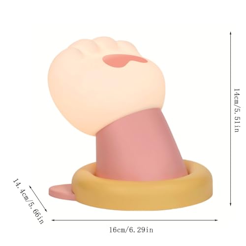 Lámpara de mesa nocturna pata de gato LED portátil USB miniatura 2