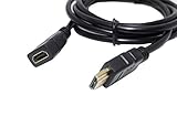 El cable alargador HDMI de alta velocidad (macho/hembra) combina audio y vídeo en un solo cable. Conecta HDTV, Ultra HD (4K) TV, monitores, proyectores, ordenadores, reproductores de DVD, Roku, consolas y otros dispositivos compatibles con HDMI.