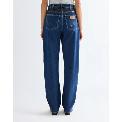Jeans Wrangler Patched Chap ample contre l'inconfort des cuisses