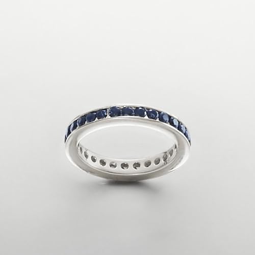 Ross-Simons 1.30 ct. t.w. Sapphire Eternity Band in Sterling Silver4