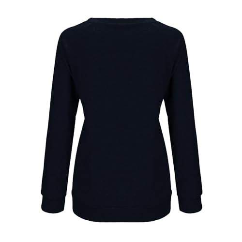 Sweat-shirt de Noël pour femmes avec manches raglan et motif chat