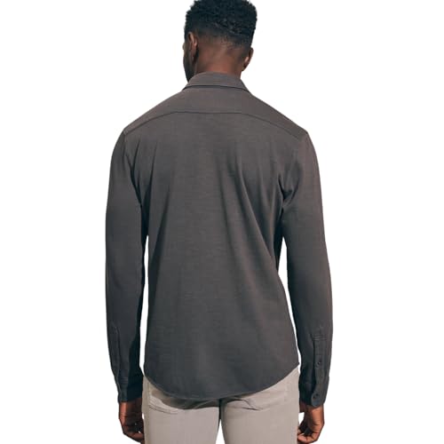 Faherty Men's Sunwashed Knit Shirt (Double Pocket)- Washed Black Extra Large (XL)3