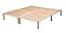 Gigapur G1 26998 Bett | Lattenrost und Bettgestell | Birke Natur Schicht-Holz | Bettrahmen belastbar bis 195Kg | 180 x 200 cm (2 x 90 x 200 cm)