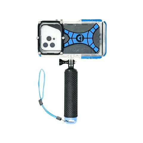 ProShot Dive 2.0 - Underwater housing for iPhone Rated to 130 feet. Underwater Camera housing Compatible with All iPhones. Waterproof case for Diving and Snorkeling. (Black/Blue) Cover