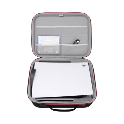 RLSOCO Funda para PlayStation 5 Digital Edition y Disc Version, Funda para PlayStation 5 Consola con Base, PS5 Charging Station Dualsense x1, PS5 Cámara HDx1, Mando DualSense x2 y más