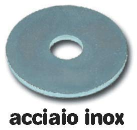RONDELLE PIANE LARGHE IN ACCIAIO INOX (Misura 8x32 mm. cf. 500 pz.)