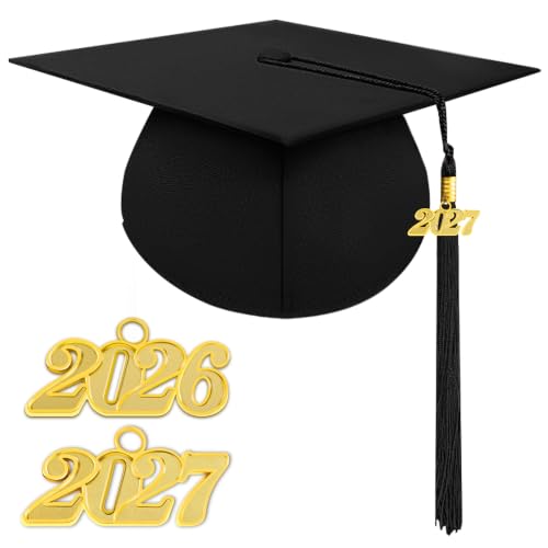 Herrenbek Unisex Matte Graduation Cap 2026 2027 Tassel for High School