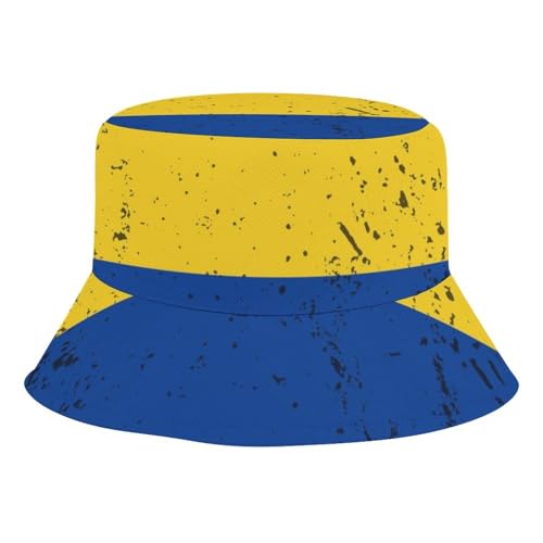 Retro Colombian FlagChildren's Bucket Hat for Boys and Girls, Breathable Summer Beach Hat52cm