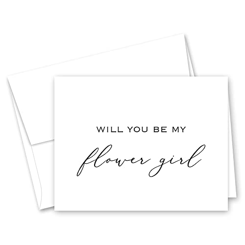 Invitationhouse Bridesmaids Proposal (Set Of 12) - 8 Bridesmaid Cards, 1 Maid Of Honor Card, 1 Matron Of Honor Card, 2 Flower Girl Cards (White Envelope) #TOP3