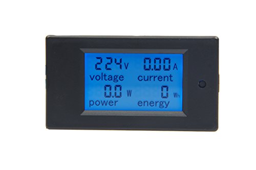 KNACRO AC 80-260V 100A Blue Backlit Digital Current Voltage Power Energy Meter Multimeter Ammeter Voltmeter with Open-Close Current Split Core CT