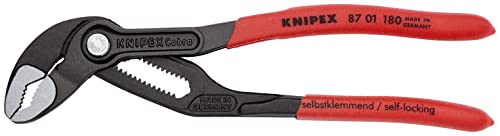 KNIPEX Tools Cobra Water Pump Pliers, 7 1/4 inch, red