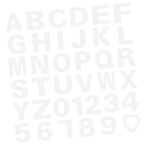 ULTECHNOVO 37pcs Alphabet Number Cake Stencils Reusable White Pet DIY Baking Tools for Wedding Birthday Christmas Cake Decorating Heart Shape Templates for Fruit Filling