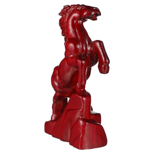 ABOOFAN Holz Pferdestatue Stehend Handgefertigt Pferd Deko Figur Für...