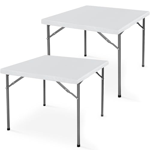 LUSHVIDA Square Fitted Table Cover Card Tablecloth 34x34 inch 2 Packs White by LUSHVIDA - Used condition - US$9.74