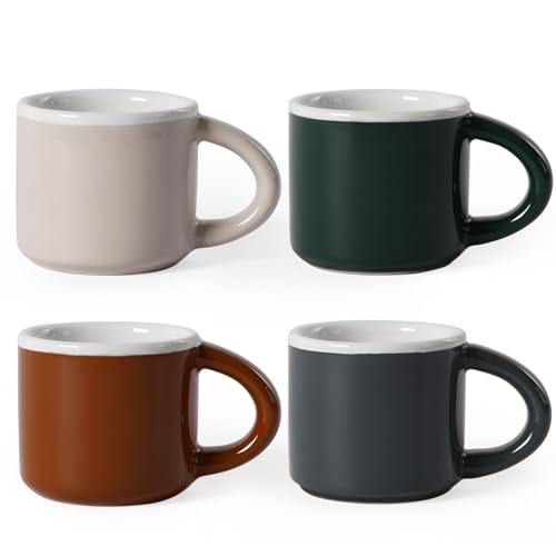 Autumnlife Espressotassen Set 4-teilig, Terracotta Keramik...