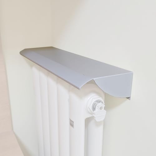 Floating Radiator Shelf for Cast Iron Radiators Over Radiator Shelf Unit with Brackets Metal Shelf to Sit on Top of Radiator Cover Long 60CM