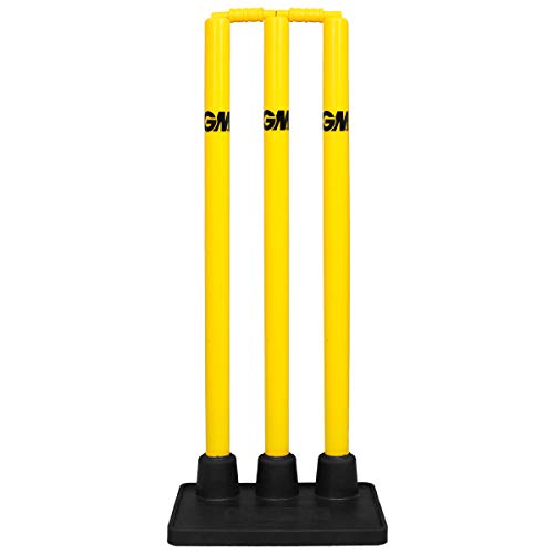GM Plastic Cricket Stumps Set with Rubber Base