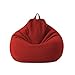 Geagodelia Funda para Sillón Puff Cubierta para Sofá Perezoso Fundas Clásicas de Puff Pera Bolsa de Frijol para Silla Tumbona Perezosa SIN Relleno para Adultos y Niños (Rojo, 70 * 80cm)