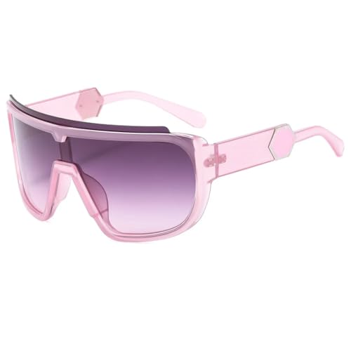 Lunettes de soleil protectrices UV400 grand écran pour un look punk et rétro unique