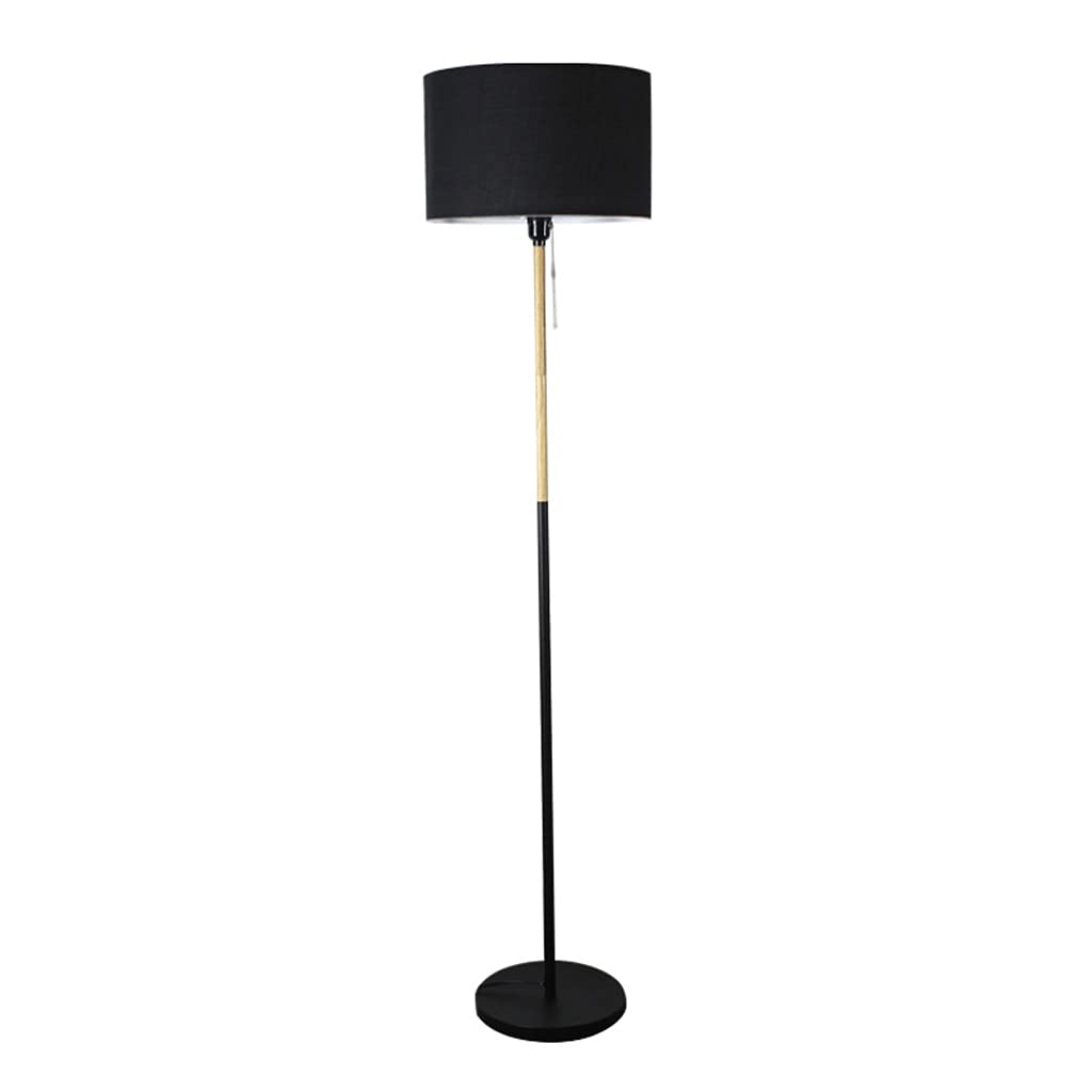 Lámpara de pie LED de 59.8 pulgadas con base de metal y pantalla de tela para salón