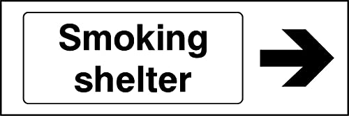 Smoking Shelter Panneau flèche droite plaque signalétique pour entreprise