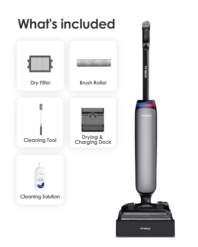 Tineco Wet Dry Vacuum Cleaner 22kPa Suction Floor Cleaner Mop, 50 Min Runtime, iLoop Smart Sensor, DualBlock Anti-Tangle Design, 185℉ Flashdry, Dual-Edge Cleaning, 180° Lay-Flat, Floor One S7 Artist - image 9