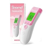 Snomd Digital Non-Contact Infrared Forehead Thermometer for Adults, Kids, and Baby, 3-in-1 Medical Grade Thermometer with Fever Indicator, Instant Reading, Backlit LCD Display