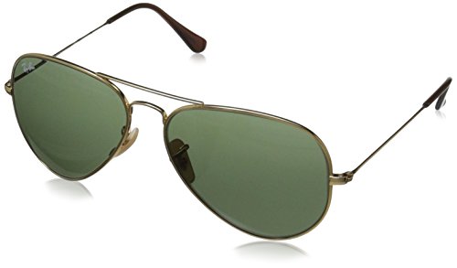 Ray-Ban Men's RB8041 Titanium Aviator Sunglasses, Arista, 58 mm