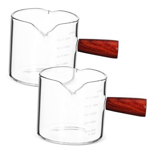 Tasses à mesurer en borosilicate Cabilock avec double bec pour café précis