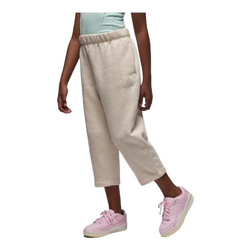 Jordan Flight Essentials Big Kids' Open Hem Pants (Light Orewood Brown)