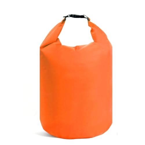 Cyberwork Bolsa estanca 4L 210T poliéster Dry Bag Ligera Anti-Arena con Cierre Enrollable para Camping, Senderismo, Kayak, Playa, Rafting, Pesca y Deportes acuáticos, Naranja Rojizo