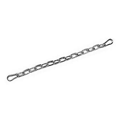 EROSPA® Metall-Bondage-Kette Edelstahl V2A Niro 30 cm bis 150 cm mit 2 Karabinerhaken 40 mm Fetish-Spiele Fesseln (30 cm)