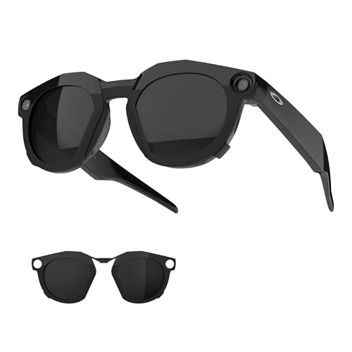 HIBLOKS Polarized Clip Compatible with Oakley Meta HSTN Smart Glasses Accessories Black Frame Discoloration Clip-on for Oakley Meta HSTN Protect Your Eyes Cool & Fashion