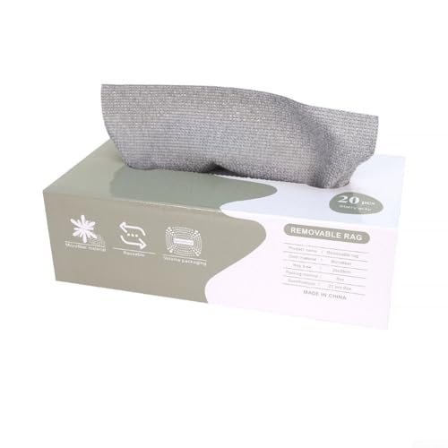 Práctico paño dispensador en caja para lavar platos, fibra ultrafina para limpieza de cocina, 6 selecciones de colores disponibles para las preferencias del usuario (gris)
