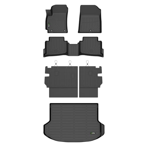 Image of HAFIDI Floor Mats for 2024 2025 2026 Kia Seltos,All Weather Floor Mats & Cargo Liner & Back Seat Protector Mats, Car Mats for Seltos Accessories-Black