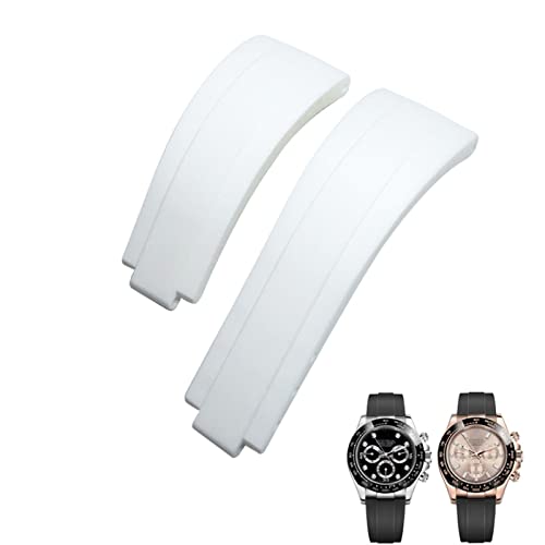 Hebilla Corta de Goma de 20mm y 21mm Apta para el Papel OYSTERFLEX Yacht Master Correa de Silicona para muñeca pequeña