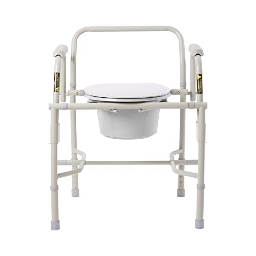Drive Medical K. D. Deluxe Steel Drop-Arm Commode (Tool Free)