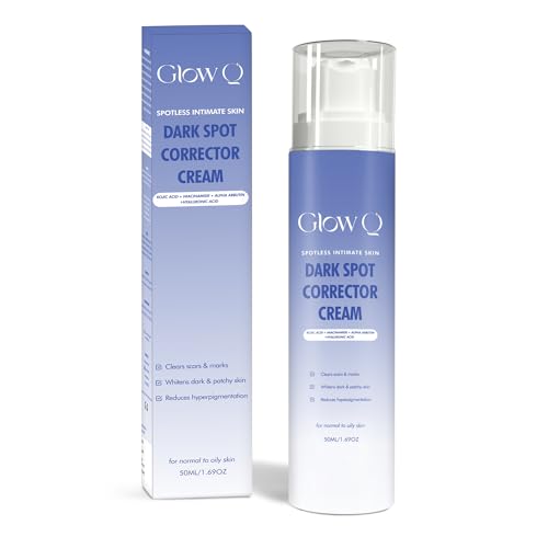 GLOW Q Dark Spot Corrector Cream for Dark Patches Body Parts Like Neck,Ankles,Knuckles, Armpits,Elbows,Inner Thighs & Intimate areas Infused with Kojic Acid,Niacinamide & Hyaluronic Acid,works for Acanthosis Nigricans |50 gms