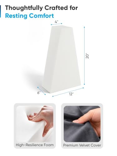 Image of FOVERA Hip Abduction Pillow for Hip Replacement Surgery, High-Resilience Foam Leg Support Wedge to Help Prevent Dislocation, Adjustable Straps, Breathable Cover, Post-Surgery Recovery Support
