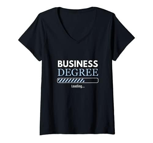 Mujer Business Student Business Degree Loading Business Person Camiseta Cuello V