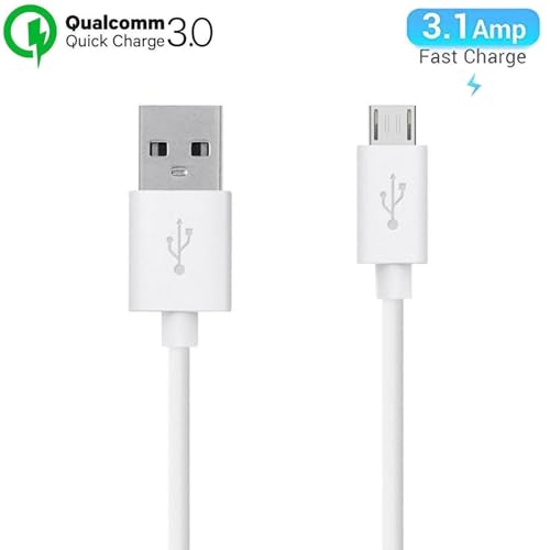 Image of Upto 65W Charger for Vivo Y71 Charger Original Adapter Like Quick Dash Warp Dart Flash Super Vooc Fast Charger with 1 Meter Micro USB Data Cable (4A /6.5A, DS7, White)