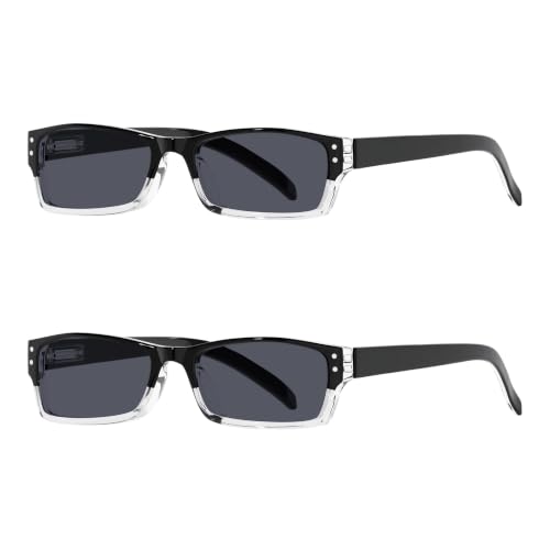 Image of Eyekepper 2.0 Reading Sunglasses Women, Grey Lens Readers for Men, 2 Pack