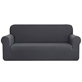 CHUN YI 1-Piece Stretch Polyester and Spandex Rhombus Jacquard Sofa Slipcovers Durable Soft Sofa Covers High Elastic Couch Cover Easy Fitted 3 Seats Couch Slipcover (Sofa, Gray)