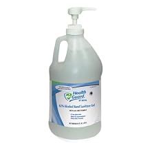 Health Guard 5679 62% Alcohol Hand Sanitizer Gel, 1/2 Gallon Pump Bottle, Clear with No Fragrance Pack of 4