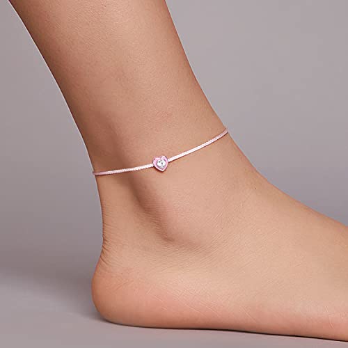 Bracelet réglable en argent 925 anti-irritation avec cordon rouge - 4