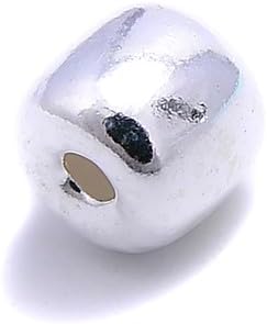 925 Sterling Silver 4-Pointed Flower Camber Heart Barrel Charm Beads for Jewelry Making, Silver Spacers Beads for Craft DIY Bracelet Earring