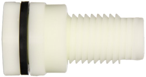 Hayward BFAS3005TES Series BFAS Short Pattern Bulkhead Fitting, Threaded x Threaded End, PP with EPDM Seals, 1/2" Size - Thumbnail 2