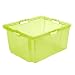 Produktbild keeeper Aufbewahrungsbox mit integrierten Griffen, Größe: XXL, 52 x 43 x 26 cm, 44 l, Franz, Grün Transparent