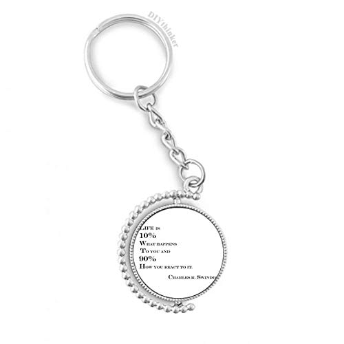 Key Ring Chain Citation Rotatif Évitez la Perte de Clés avec ce Porte-Clés Repérable
